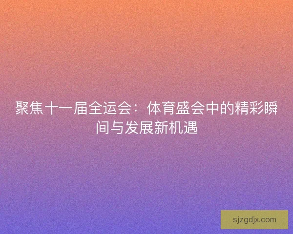 聚焦十一届全运会：体育盛会中的精彩瞬间与发展新机遇
